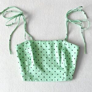 ZARA Satin Polkadot Cami